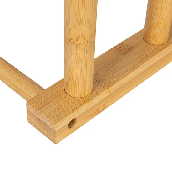 Estante para zapatos de bambú natural de 4 pares para botas