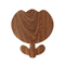Fabricación de tabla de cortar de madera de ébano con forma de flor, tabla de servir con mango