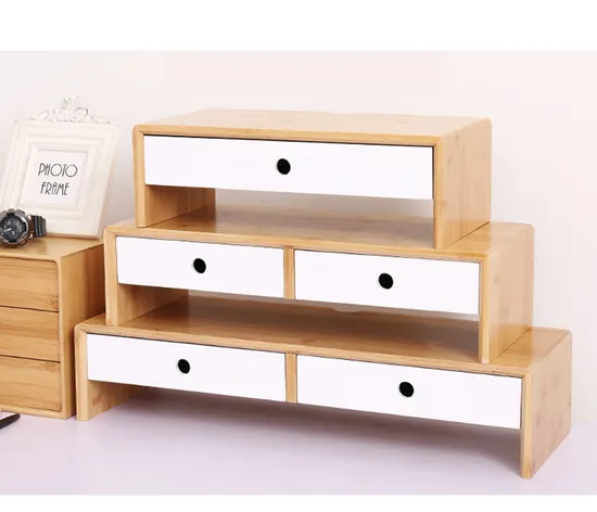 Soporte vertical de bambú para monitor, soporte vertical para ordenador portátil, para apartamentos, oficina, uso doméstico