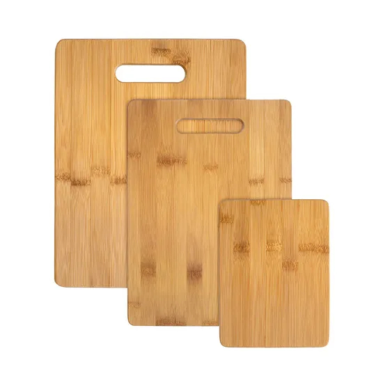 Juego de tablas de cortar de bambú de 3 piezas para cocina