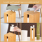Portarrollos de papel higiénico de bambú - Se adapta a 3 mega accesorios - Natural, 5,9 x 5,9 x 16,1 pulgadas