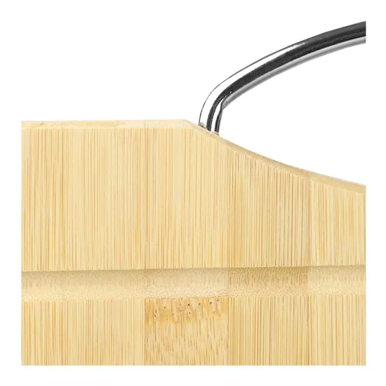Tabla de cortar de bambú premium con mango de acero inoxidable duradero