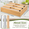 Caja de almacenamiento y cortador de envoltorios para alimentos de bambú y madera