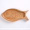 Platos de aperitivos de madera de haya con forma de hoja de estilo japonés para el hogar