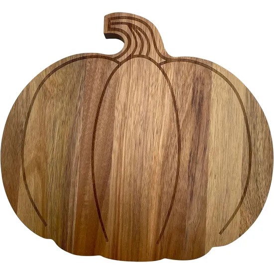 Tabla de cortar de madera de Acacia con forma de calabaza, tabla de servir para cocina
