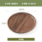 Sistemas de madera redondos rústicos de la placa de la porción de la nuez negra para el sushi/el bocado/el postre
