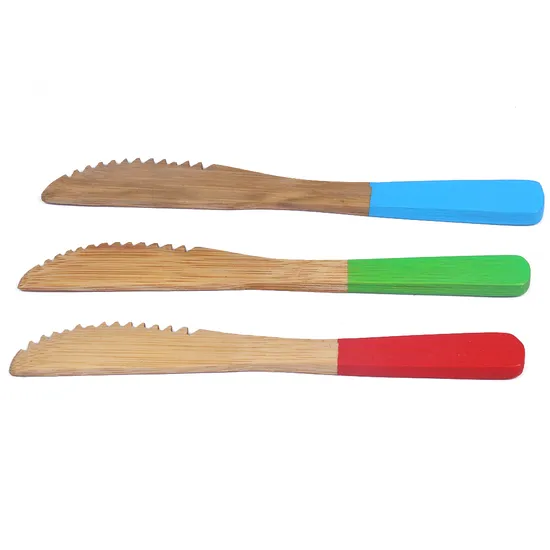 Personalice el cuchillo de bambú para bebés para acampar