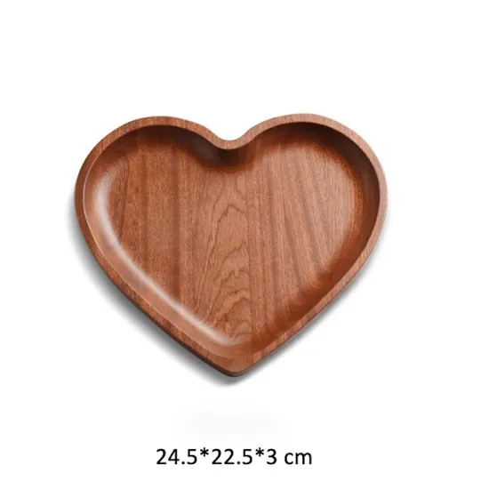 Bandeja/placa de madera de ébano con forma de pera para decoración del hogar