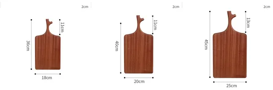 Tabla de cortar de madera de ébano, juego de 3 tablas para servir para acampar