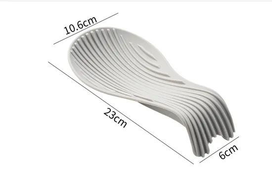 Utensilios de cocina de silicona antideslizantes engrosados, espátula, soporte para cuchara, soporte para cuchara