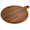 Tabla de cortar de madera redonda de nogal, tabla de cocina para cortar carne, frutas y verduras