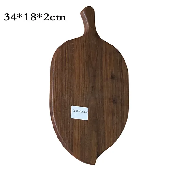 Tabla de cortar de madera de nogal para Pizza y Sushi, bandeja para carne y queso, estilo occidental