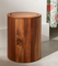 Cesta de basura redonda de madera para baño