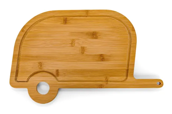 Tabla para cortar y servir de bambú ecológica con forma de pata