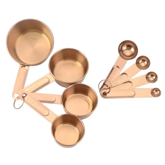 Juego de cuchara medidora de líquido y polvo seco de acero inoxidable para cocina