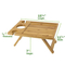 Mesa de vino portátil al aire libre de madera de bambú para playa, estante para vino, para Picnic