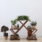 Estante de flores de madera Triangular móvil y plegable, soporte de exhibición para plantas, exterior e interior