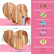 Tabla de cortar de madera de acacia con forma de corazón, juego de 2
