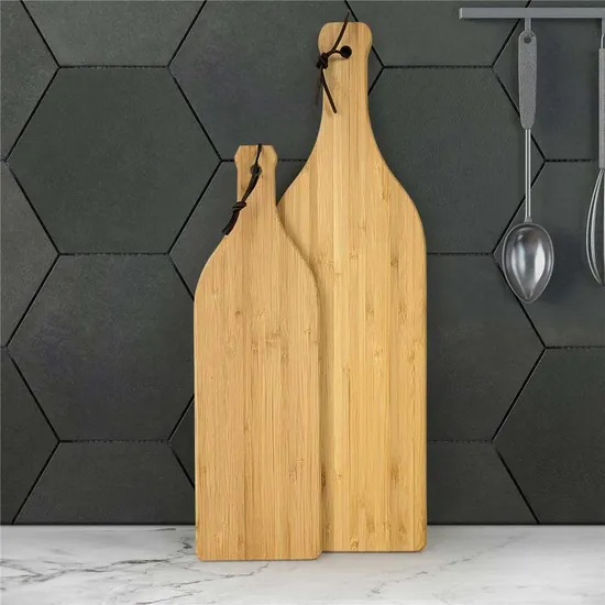Tabla para cortar queso de cocina de bambú con paleta portátil, juego de tablas para servir Bulkbuy