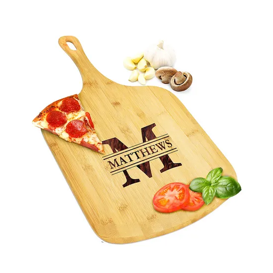 Cáscara de bambú echada a un lado doble de la pizza de la tabla de cortar de la pizza de la pulgada 24X15