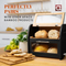Caja de almacenamiento de pan de bambú grande doble con tabla de cortar para cocina