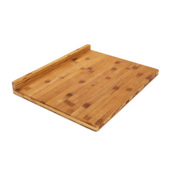 Tabla de cortar de bambú grande de primera calidad con diseño de borde de mostrador