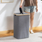 Polvo de gran capacidad 100L - cesta plegable del almacenamiento del paño de la prueba con la manija de bambú