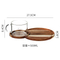 Bandeja de madera de acacia con cuenco de cristal para postres, pudin y snacks