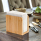 Dispensador de pañuelos de mesa de bambú independiente para cocina/comedor/restaurante/hotel