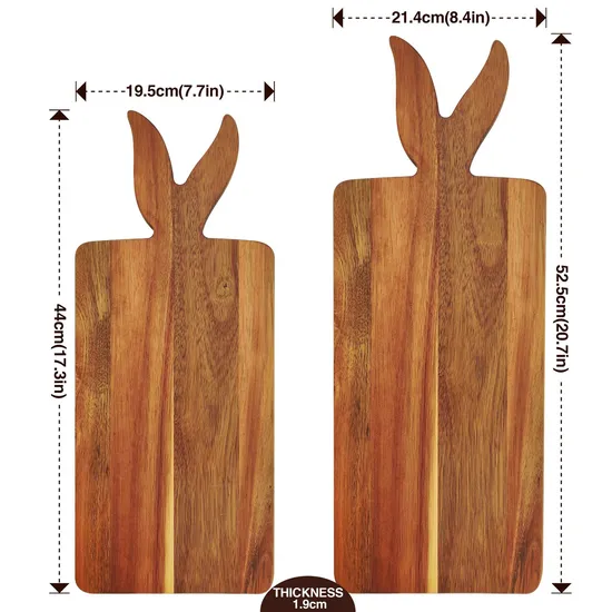 Tabla de quesos y juego de servir de madera de acacia antideslizante de primera calidad