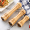 Molinillo de pimienta de madera de caucho Manual, juego de 3 para cocina