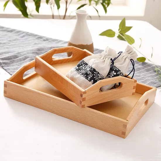 Bandeja de servicio de madera de haya grabada personalizable para tablas de charcutería y refrigerios para fiestas