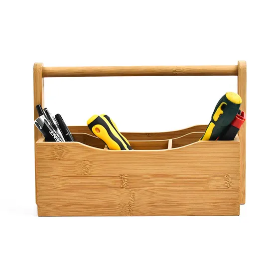 Organizador de cubiertos de bambú, soporte para utensilios con especiero y juego de utensilios de 3 piezas