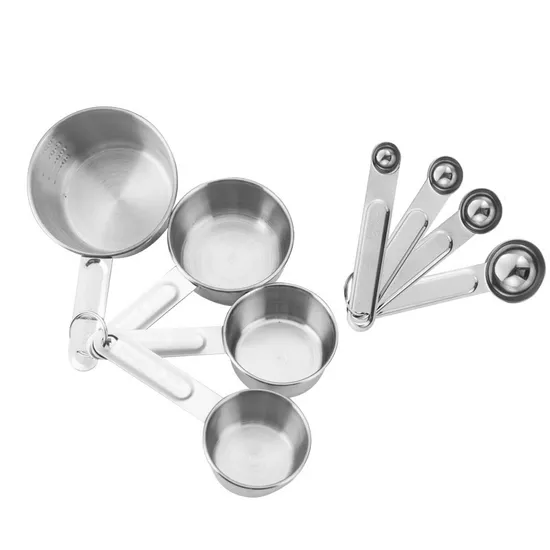 Juegos de cucharas medidoras multicolores de acero inoxidable para ingredientes líquidos y secos en polvo