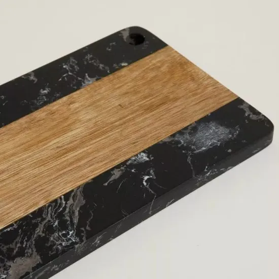 Tabla de cortar de madera de acacia con mármol para cocina