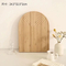Bandeja decorativa de madera para servir pan, tabla para cortar con ranura