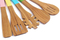 Juego de 5 utensilios de cocina de bambú con pintura en color de alta calidad