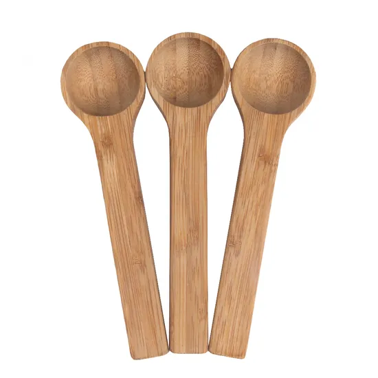 Juego de 3 cucharas medidoras de bambú para cocina