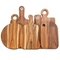 Tabla de cortar de madera de acacia de tamaño personalizado con mango