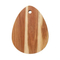 Tablero de servicio de comida de frutas de madera de acacia en forma de corazón