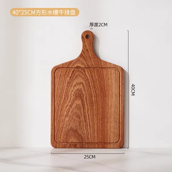 Tabla vendedora caliente de la porción de madera del ébano para el sushi de la charcutería del queso de la pizza