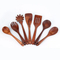 Herramientas de cocina determinadas vendedoras calientes del utensilio de cocina de madera de la teca con el resto y el tenedor de la cuchara