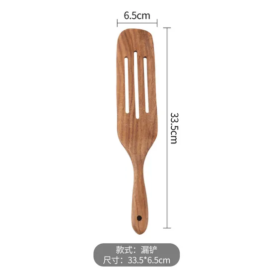 Espátula de madera de Acacia vendedora caliente para mezclar ensalada de pizza con salsa
