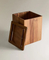 Caja de almacenamiento de madera de Acacia de lujo, cubo de basura de madera para el hogar