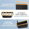 Organizador de papel higiénico apilable y plegable para baño con tapa de bambú