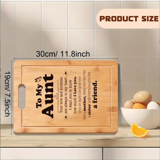 Tabla de cortar de bambú de marca personalizada natural de primera calidad con acabado al aceite