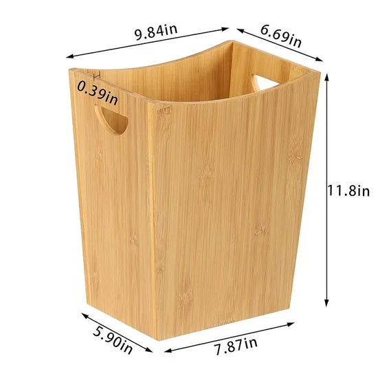 Bote de basura de madera clasificado multifuncional personalizado para hotel y uso doméstico