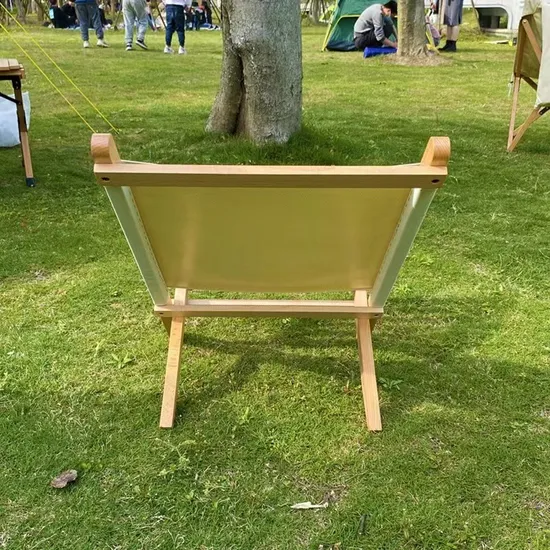 Silla relajante portátil plegable de madera de haya, silla de Camping para terraza, jardín, patio trasero y césped, hoguera (haya)