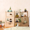 Estante de mesa extensible de madera maciza multicapa, estante vintage, ventana salediza, soporte de flores para oficina