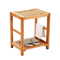 Taburete de bambú impermeable para almacenamiento de baño, taburete de baño, taburete para cambiar zapatos